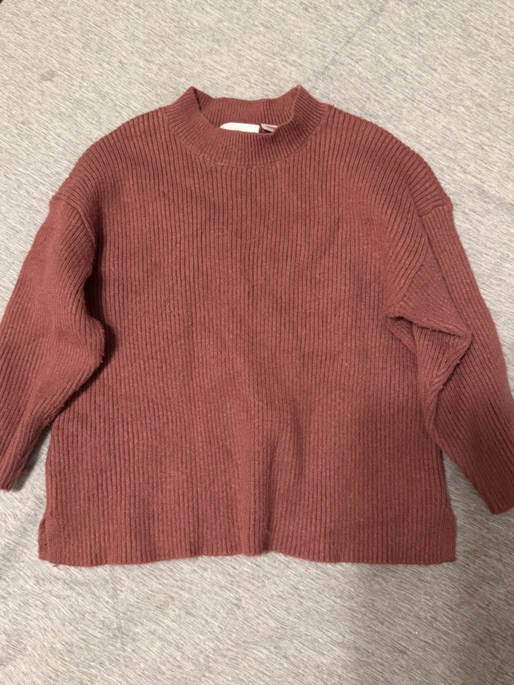Zara Kids Ribbed Crewneck Sweater - Mauve